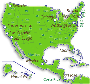 EUA map